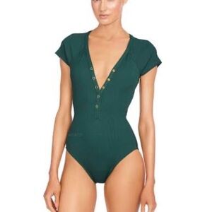 Robin Piccone Forest Green One Piece Swimsuit